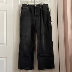 BP High Waist Wide Leg Black Denim Jeans